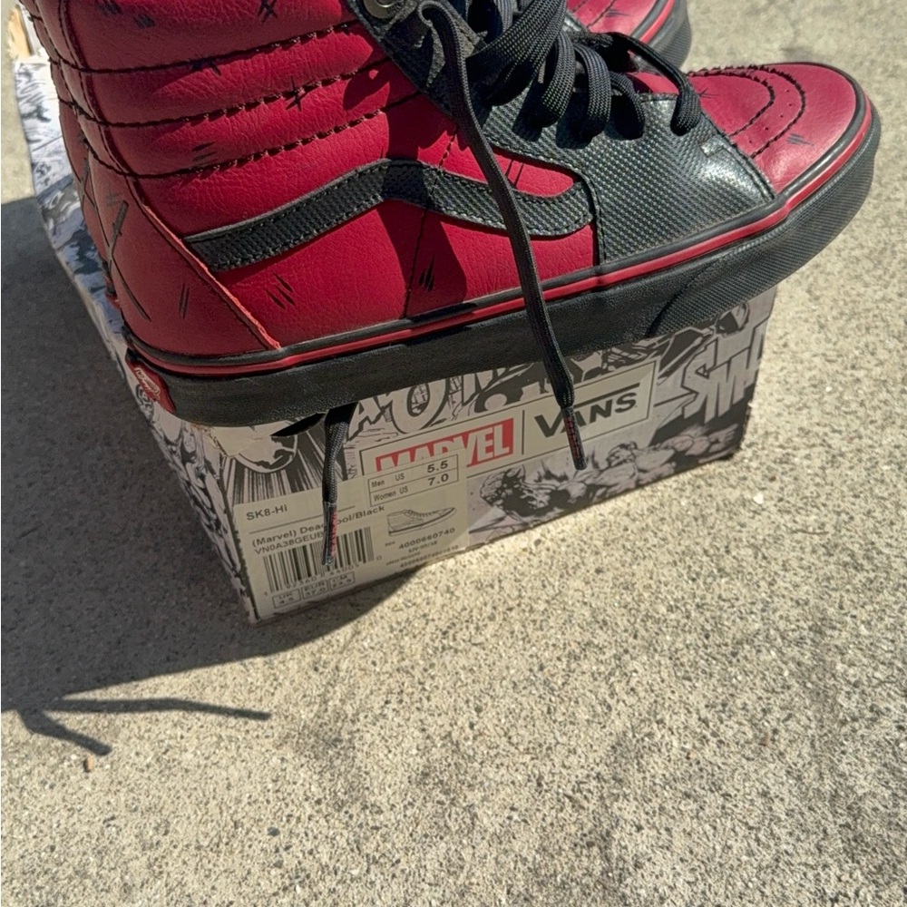 Vans Marvel Red and Black Women's Shoes
